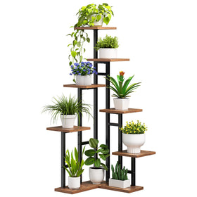 HOOBRO corner plant stand 7-tier for vertical indoor greenery