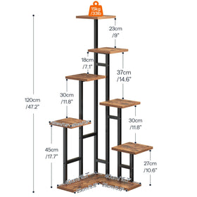 HOOBRO plant shelf with wood and metal frame for durability