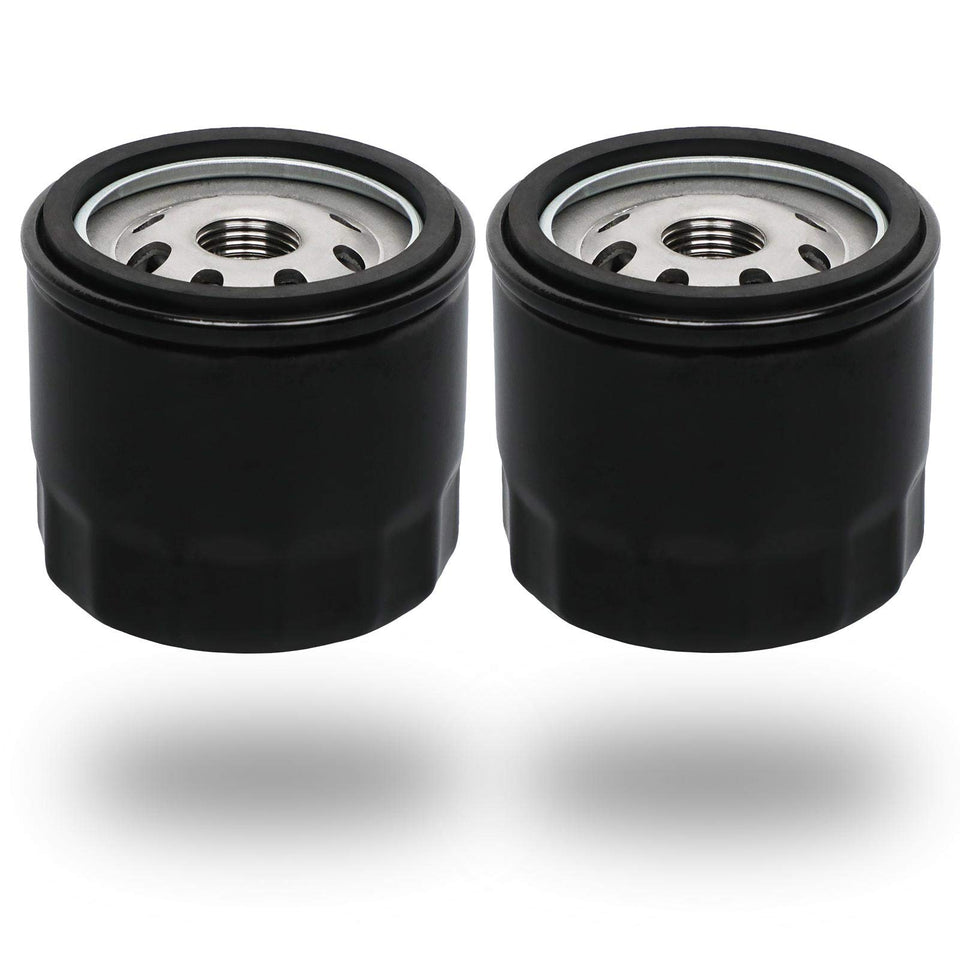 HOODELL 2-pack 12-050-01-S oil filter for Kohler engines, ready for quick replacement.