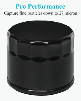 HOODELL oil filter back view shows sturdy body and gasket for leak-free use.