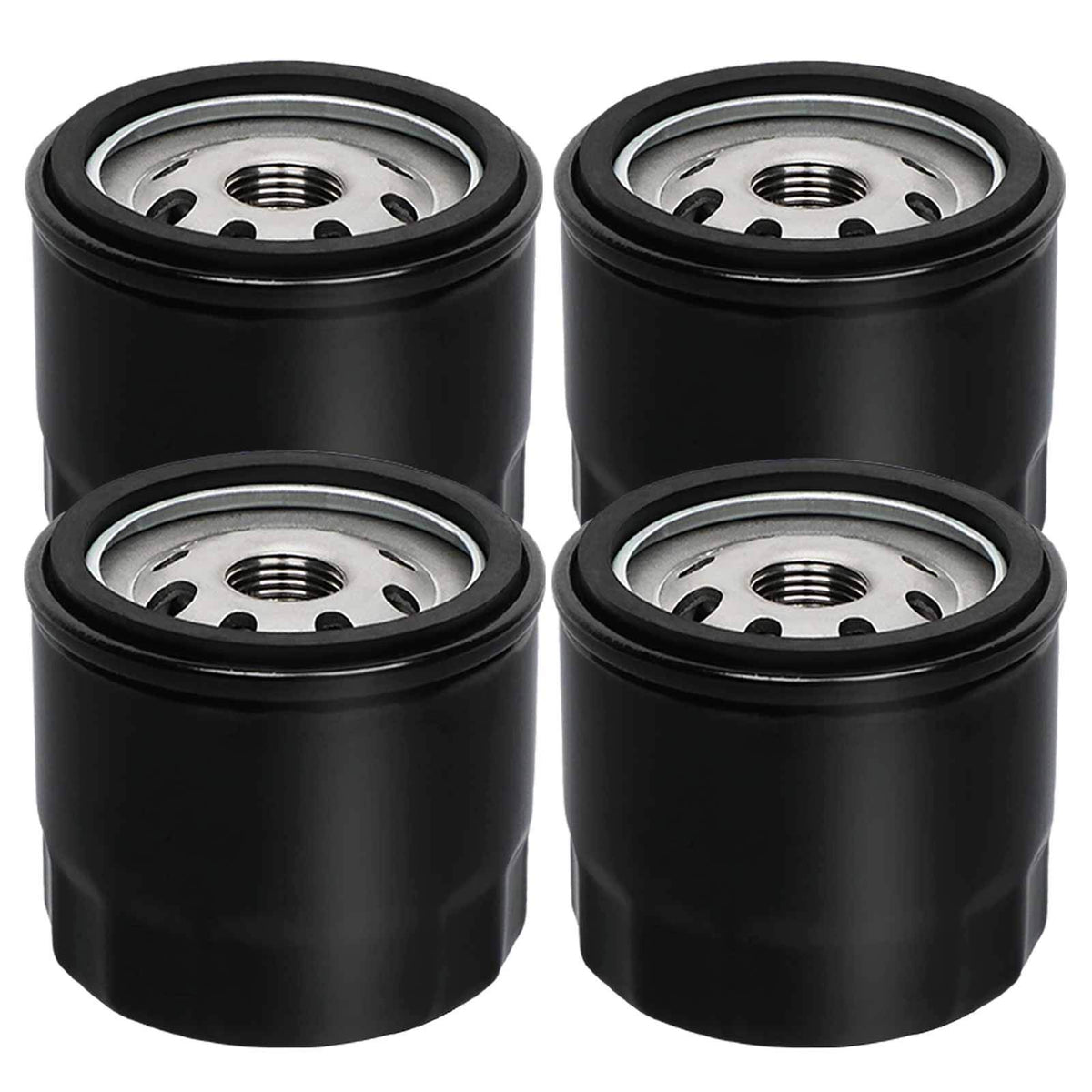 HOODELL oil filter front view with four-pack packaging for Kohler engines.