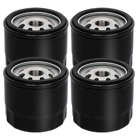 HOODELL oil filter front view with four-pack packaging for Kohler engines.