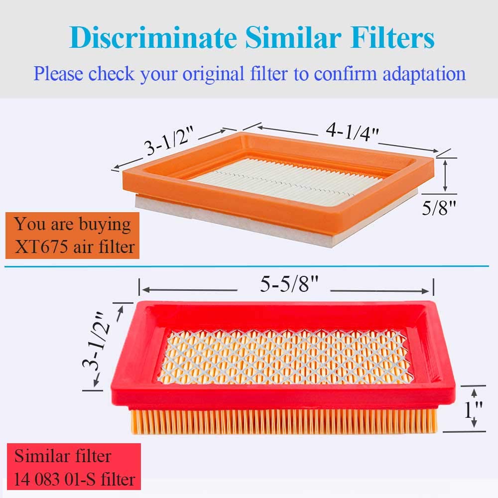 HOODELL air filter in mower intake protects engine from dust and debris.