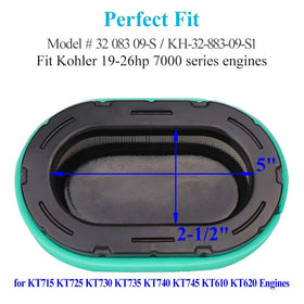 HOODELL KH-32-883-09-S1 pre-cleaner shields the air filter from debris for longer life.