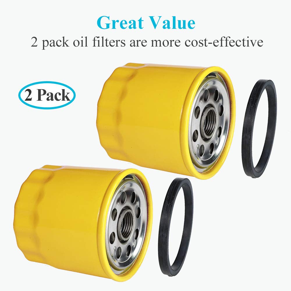 HOODELL 2-pack oil filter set for quick maintenance and backup