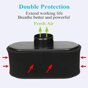 HOODELL pre-filter 2-pack for Kawasaki FR651V, close-up adds debris protection