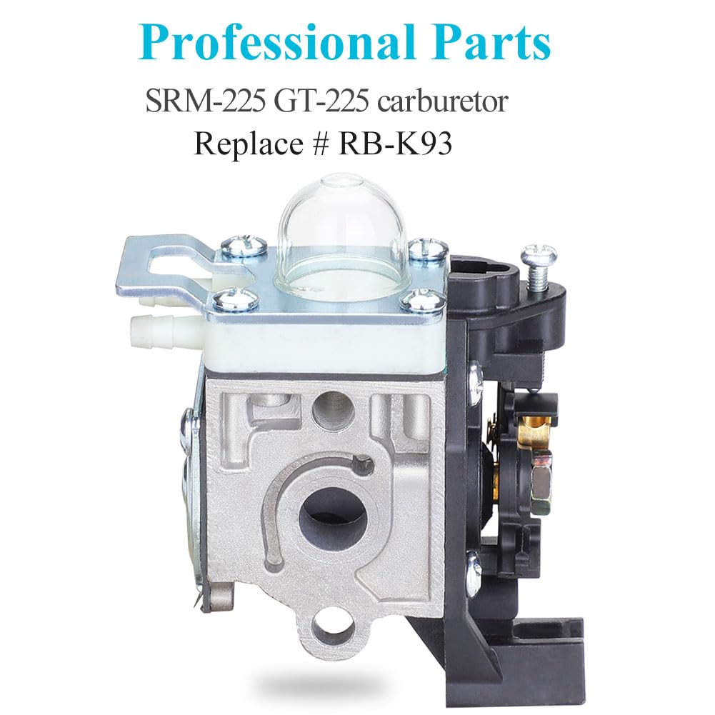 HOODELL SRM225 carburetor back view showing mounting interface.