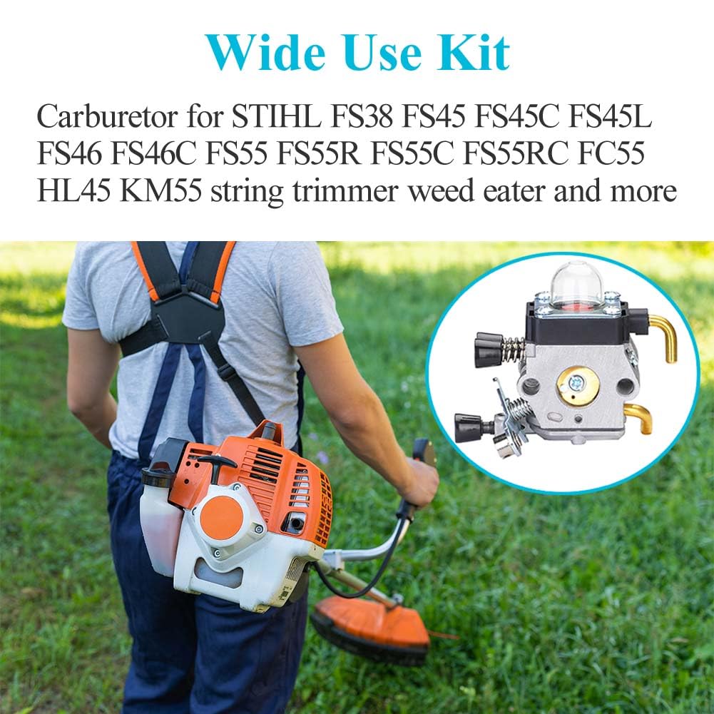 HOODELL STIHL FS55 carb installed for easy replacement