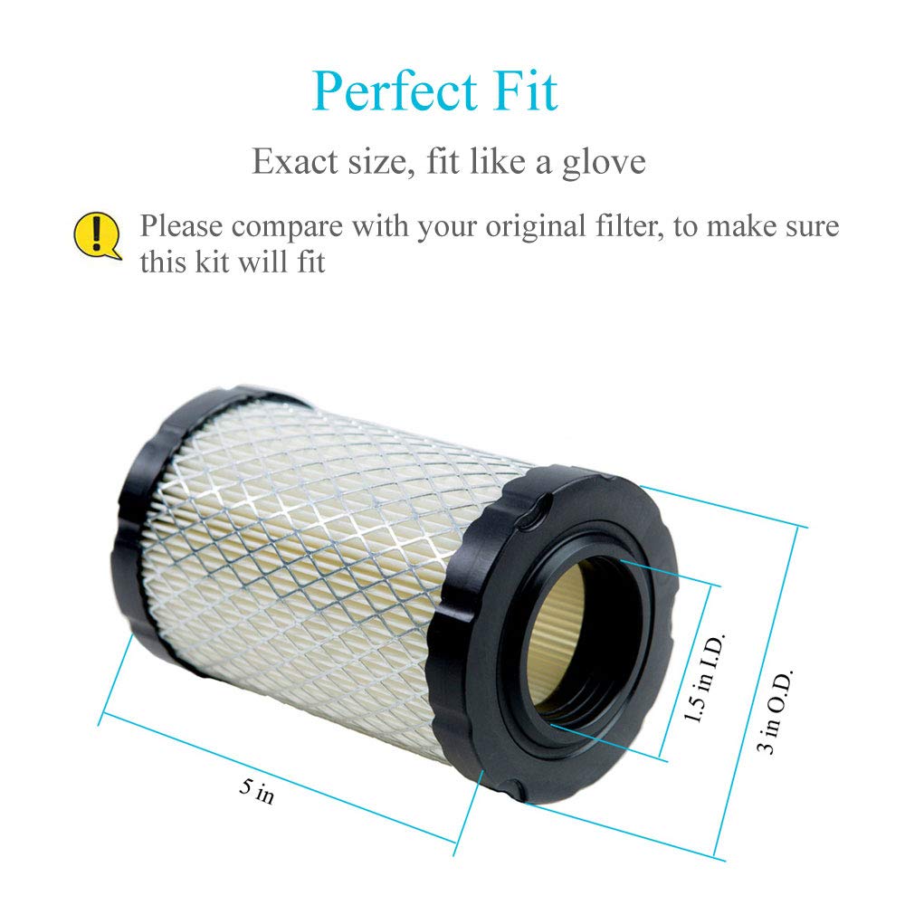 HOODELL two-pack air filters shown in packaging, ready for installation