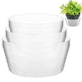 Hoolerry clear deep drip tray for 6-inch pots keeps floors clean and tidy.