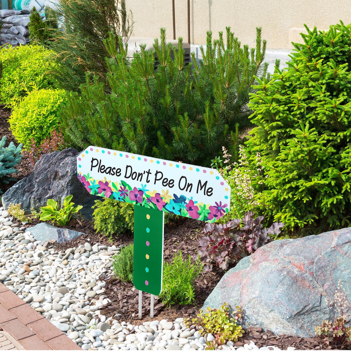 Hoolerry curb your dog sign helps communicate polite boundaries to local dog walkers