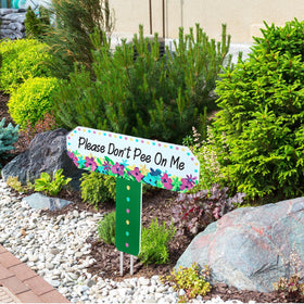 Hoolerry curb your dog sign helps communicate polite boundaries to local dog walkers