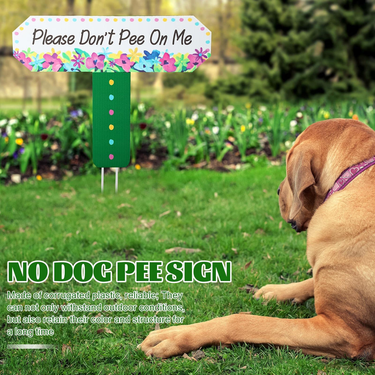 Hoolerry yard sign includes two stakes for quick, secure placement outdoors