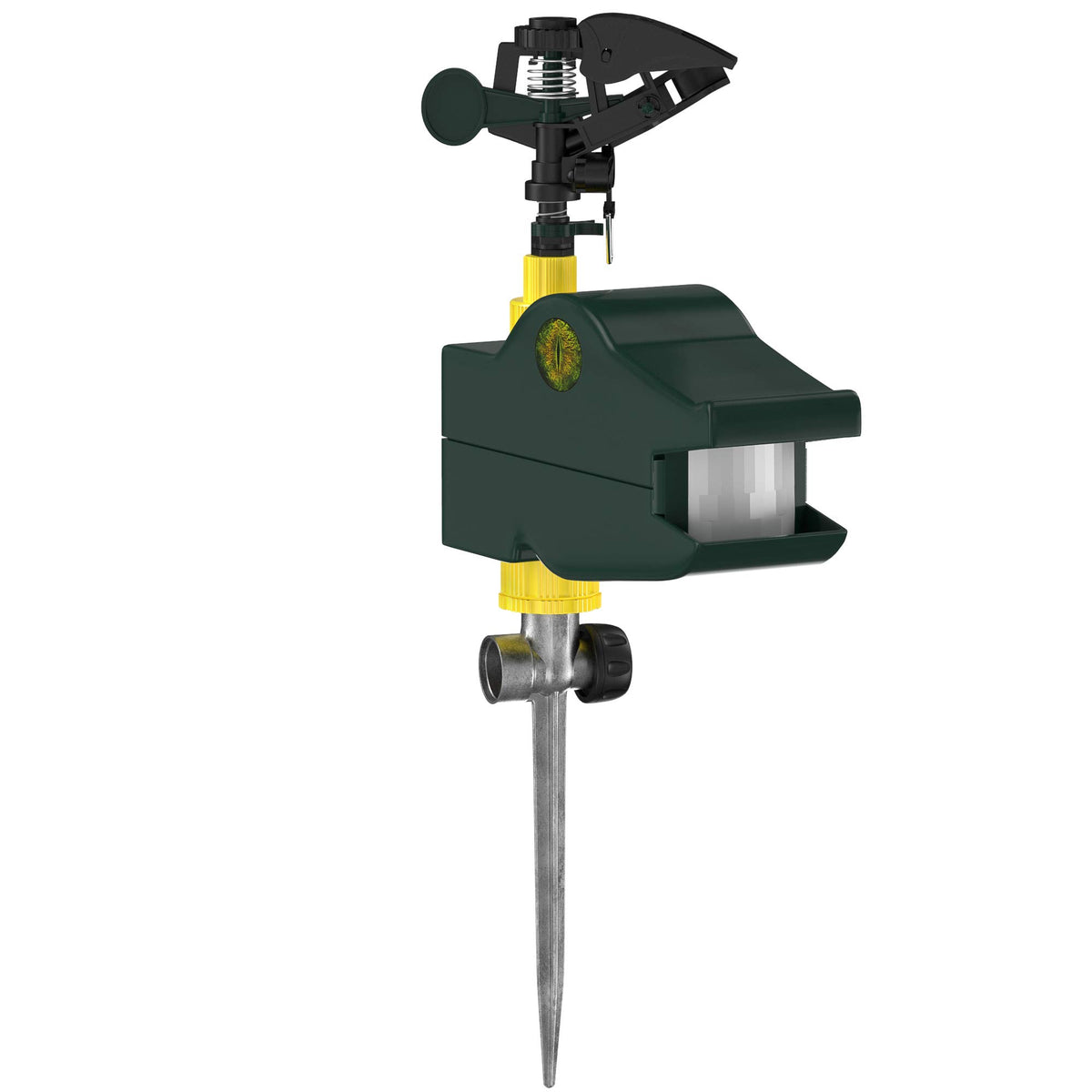 Hoont deer repellent sprinkler deters deer while protecting ornamental plants