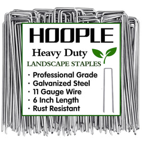 HOOPLE 200Pack 6-inch stakes ready for ground anchoring of fabric and cords