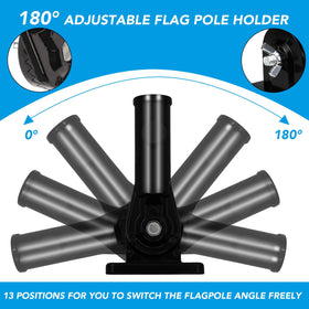 Adjustable angle design enables 180-degree positioning for optimal visibility.