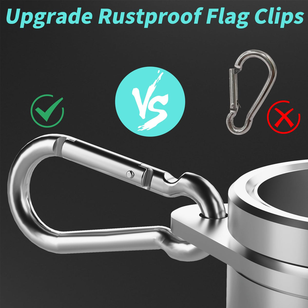 HOOPLE adjustable rings fit 1.3 to 1.5 inch poles.