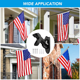 HOOPLE all-weather rustproof mount keeps your flag stylishly displayed year-round