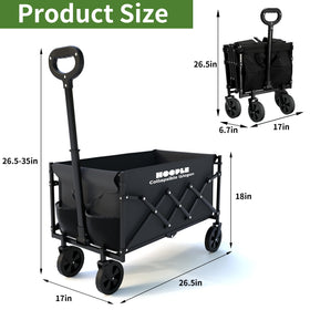 HOOPLE collapsible wagon folded compact for convenient storage in trunks and closets