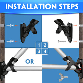 HOOPLE dual-angle flag holder shows 45 and 90 mounting options
