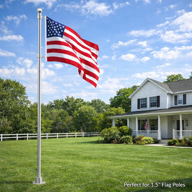 HOOPLE easy slip-on installation on the flagpole.