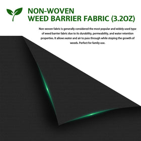 HOOPLE geotextile permeable ground cover letting water through.