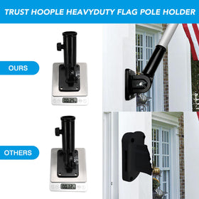 Versatile mounting for outdoor railings, walls, porches, and vehicles.