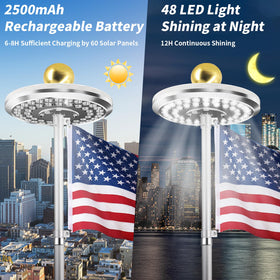 HOOPLE 48 LEDs provide bright, even illumination for flags.
