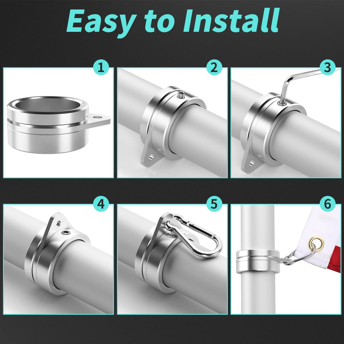 HOOPLE two-pack provides reliable rings for multiple flags.