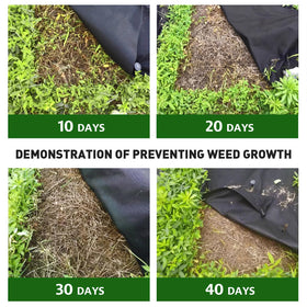 HOOPLE weed barrier under mulch promotes soil aeration and weed suppression.