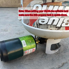 Hooshing 1lb tank refill connector helps save money on disposable bottles.