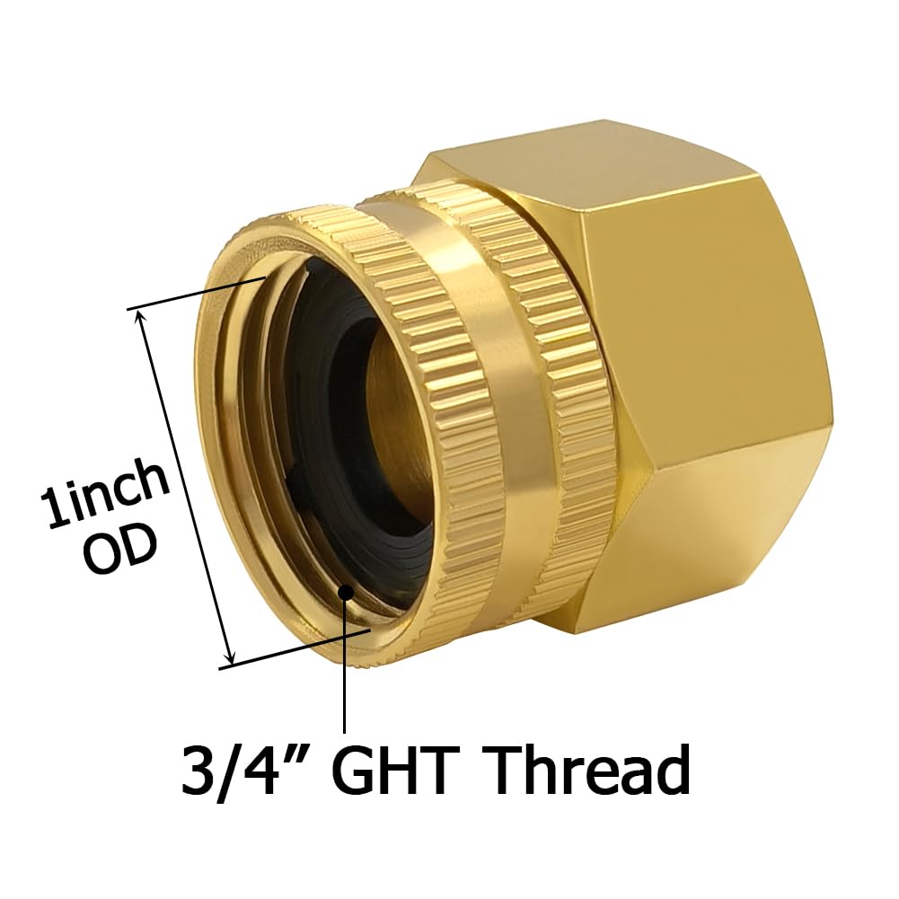 Durable rubber gasket prevents leaks in Hooshing garden hose adapters.