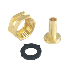 Hooshing brass garden hose adapter with clamps ensures secure sealing for outdoor watering