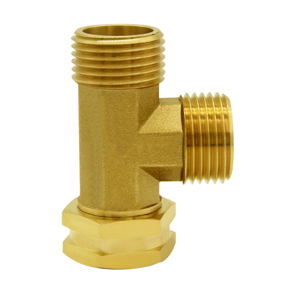 Hooshing brass garden hose tee fitting built for durability in outdoor use.