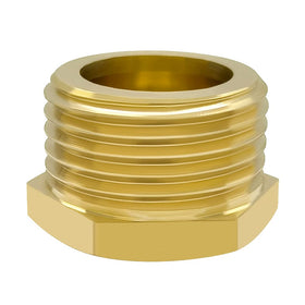 Hooshing brass GHT end cap on an outdoor faucet to prevent leaks