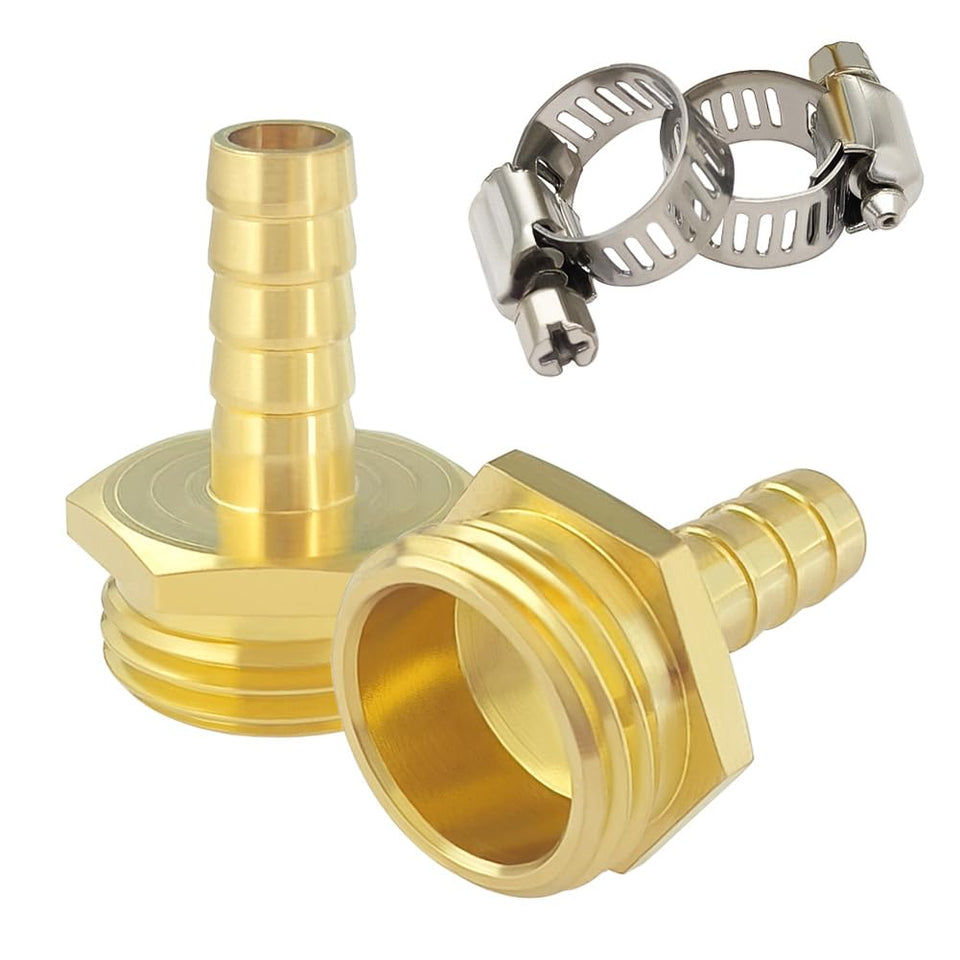 Hooshing garden hose adapter 3/8 barb to 3/4 GHT for quick, leak-free connections.