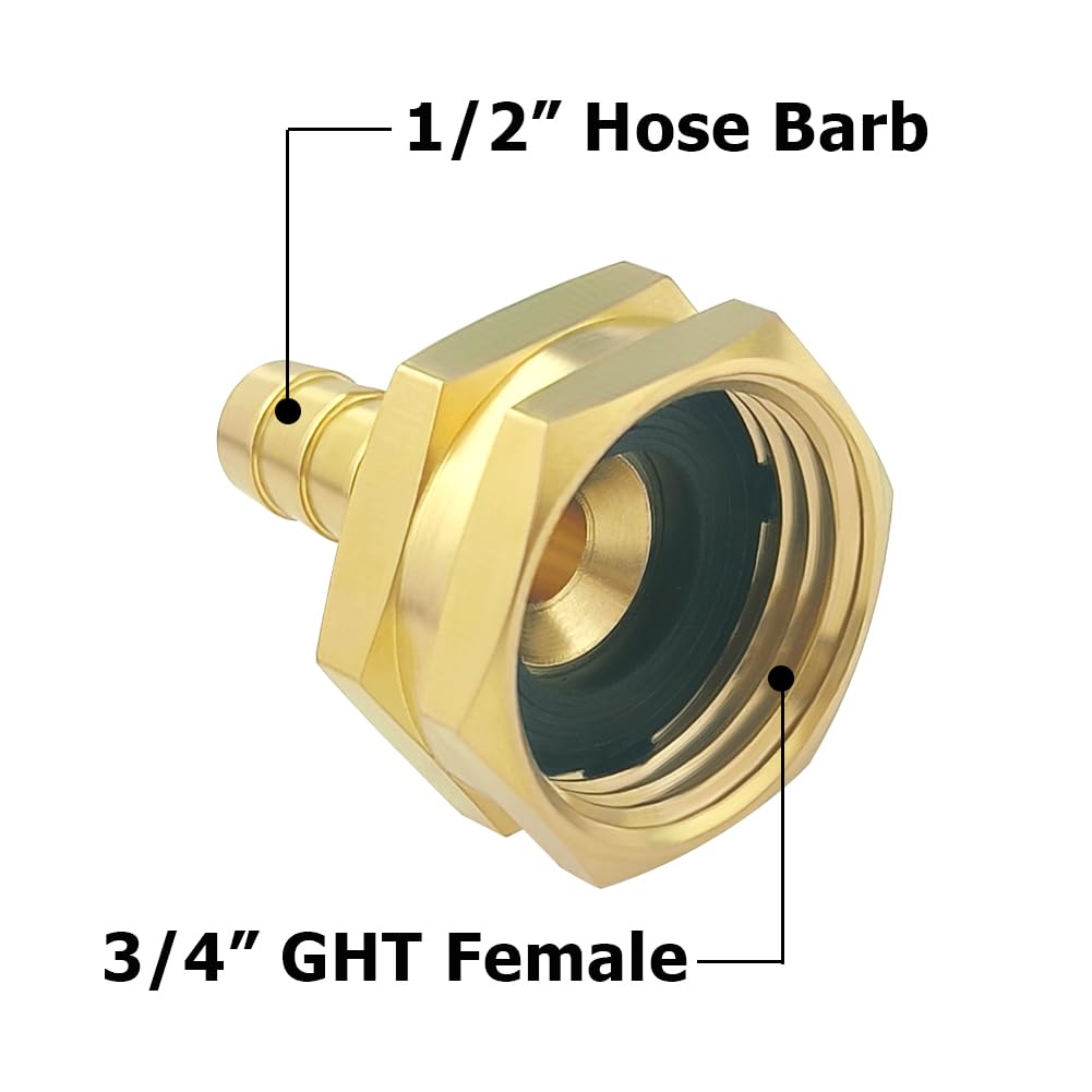 Hooshing gasketed two-pack brass connectors enable leak-free garden connections