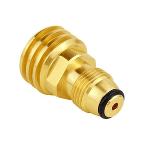 Hooshing regulator-compatible hose interface supports versatile outdoor cooking.