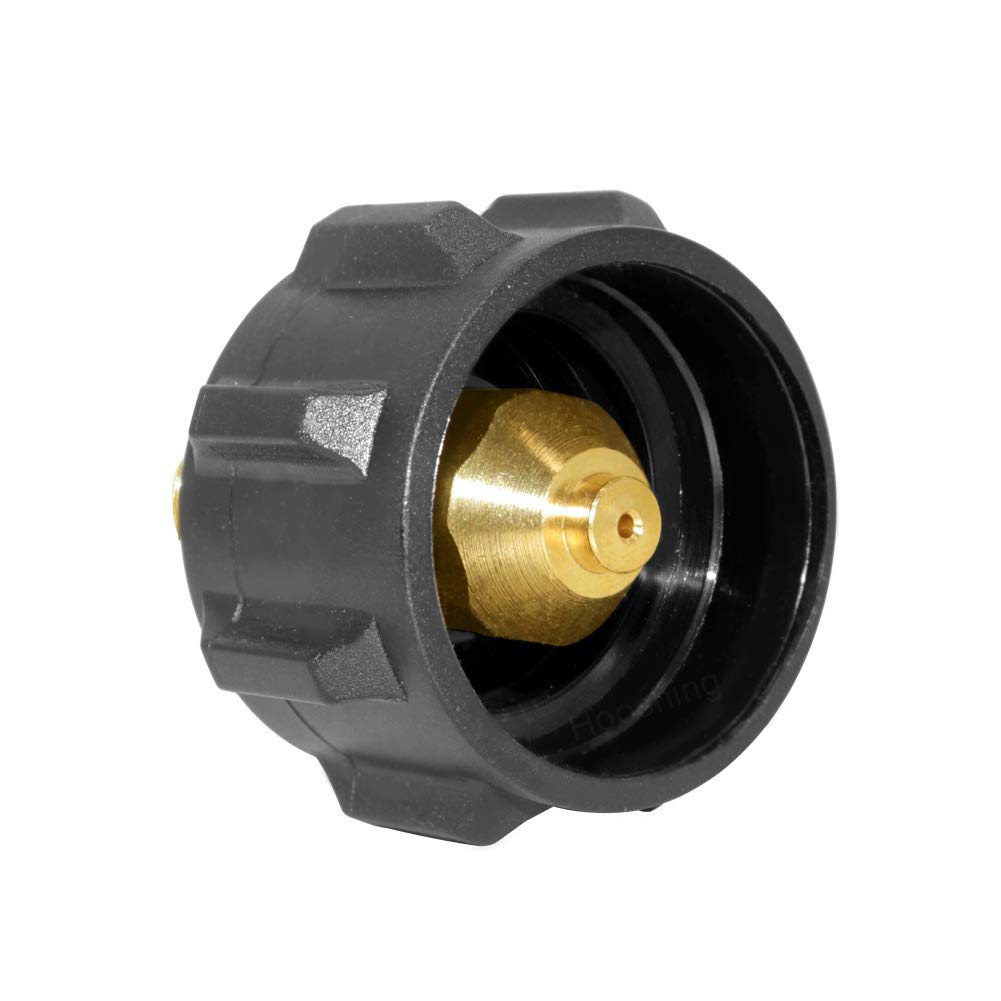 Hooshing QCC1 adapter close-up showing 1/4-inch NPT to QCC1 threads for a secure fit.
