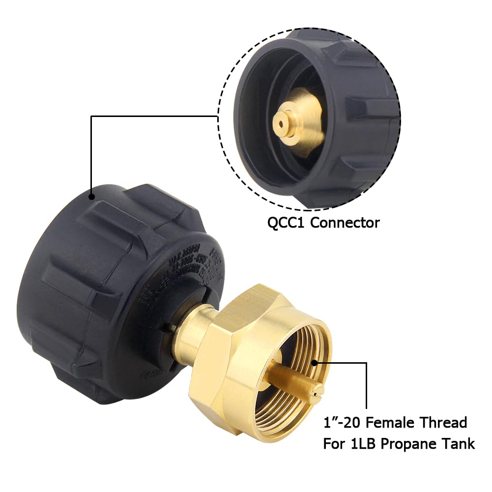 Hooshing QCC1 regulator connection provides a secure fit for standard tanks.