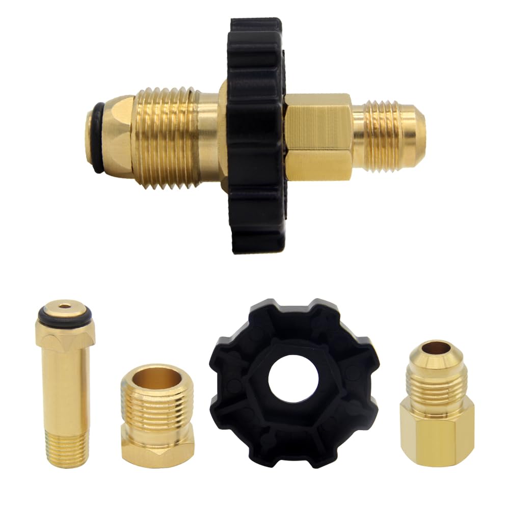 Hooshing solid brass connector with durable construction for propane use.