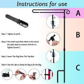 HOOSUN flag stand allows easy flag swap in seconds.