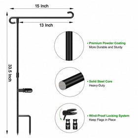 HOOSUN flag clip tiger-clip keeps flags secure in windy weather.