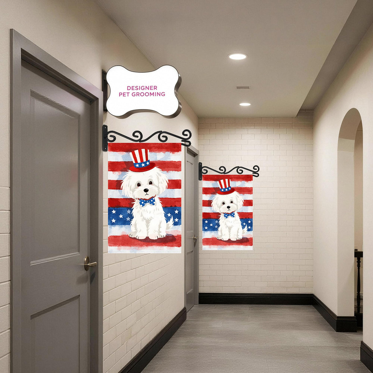 HOOSUN flag holder for wall porch offering versatile indoor/outdoor display.