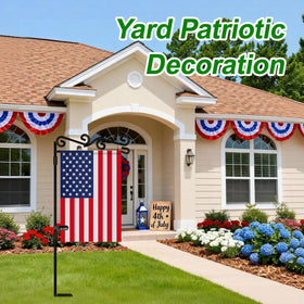 HOOSUN flag stand at front door enhances garden display