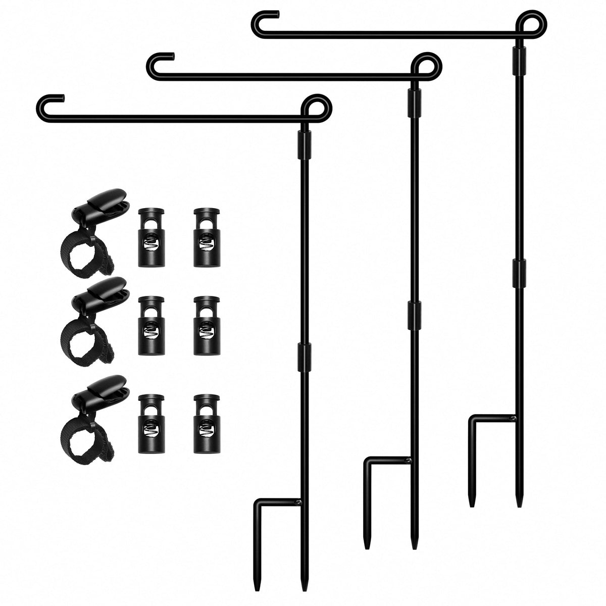 HOOSUN garden flag stand outdoors, showcasing curb-appeal flag display