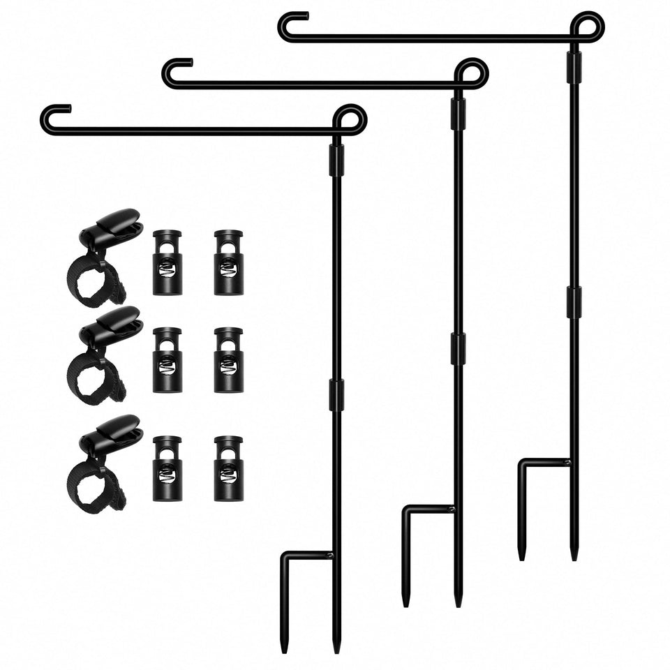 HOOSUN garden flag stand outdoors, showcasing curb-appeal flag display