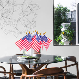 HOOSUN kid-friendly flags on sticks for celebrations and parades.