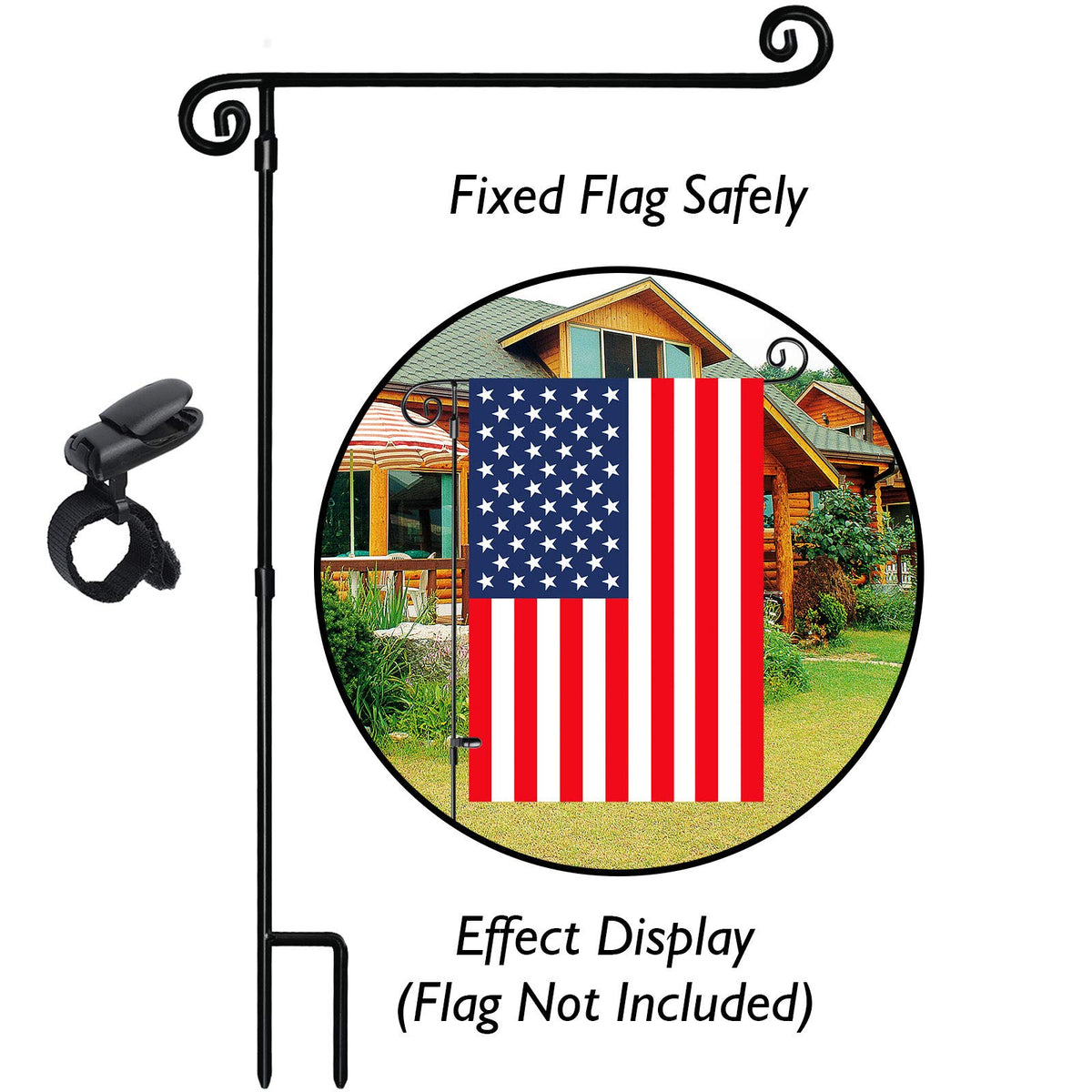 HOOSUN outdoor flag stand two-pack set for multiple displays.