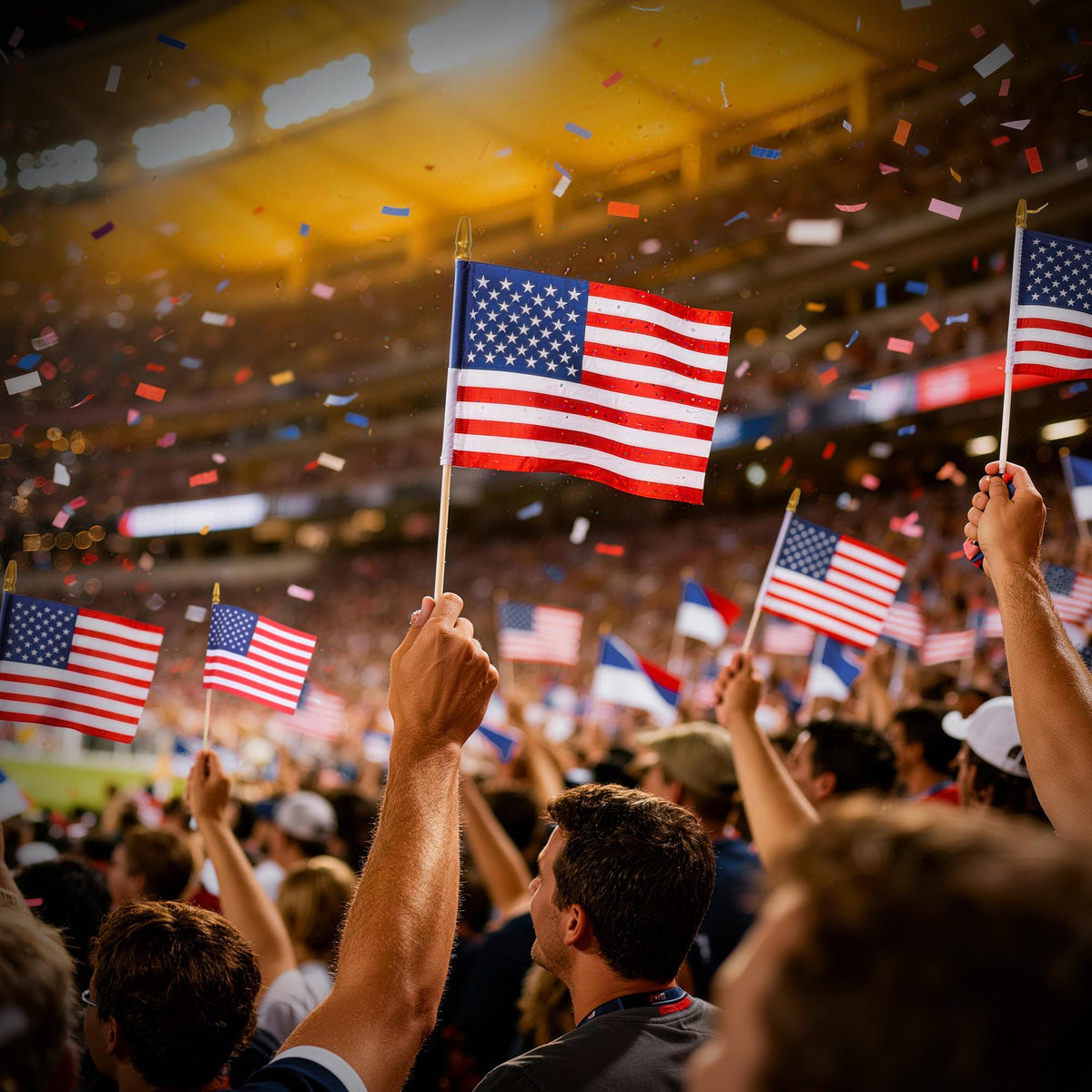 Insert into pots, bouquets, or mugs for festive patriotism.